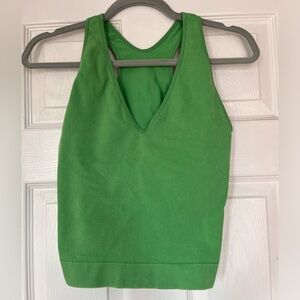 Green racerback workout top